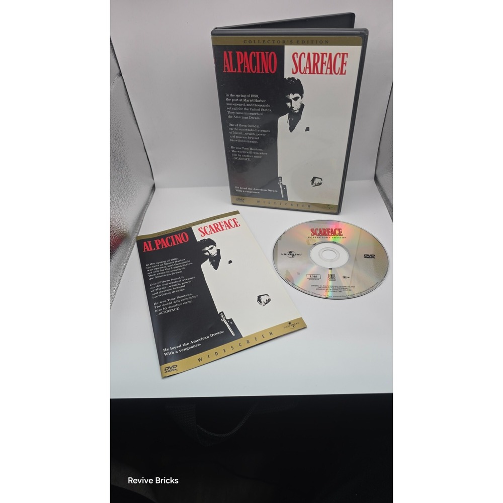 Scarface (DVD, Widescreen, Collector's Edition) Al Pacino Complete With Manual